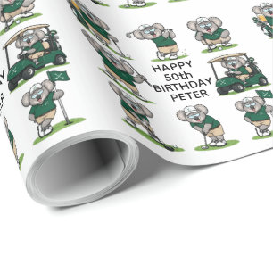 Papel De Regalo koalas golfistas caprichosos