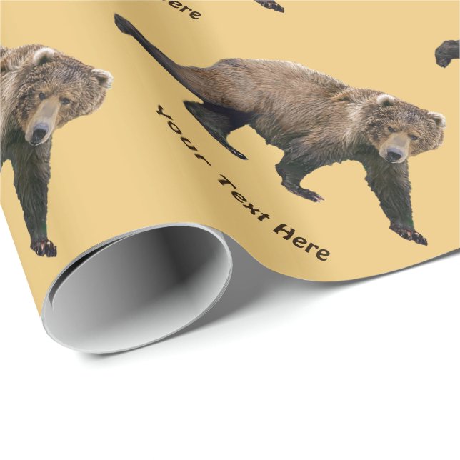 Papel De Regalo Kodiak Bear (Esquina del rollo)