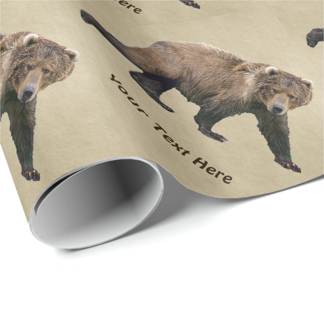 Papel De Regalo Kodiak Bear (Esquina del rollo)