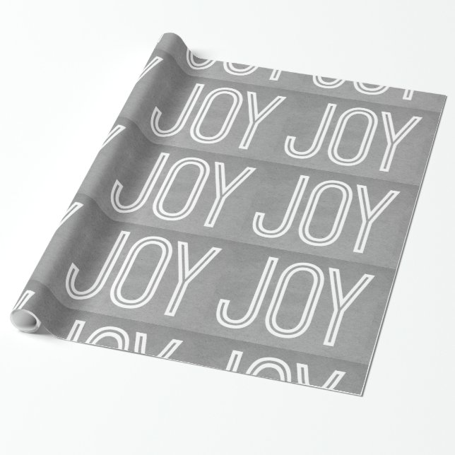 Papel De Regalo Kraft Joy Wrapee Paper, Gris (Desenrollado)