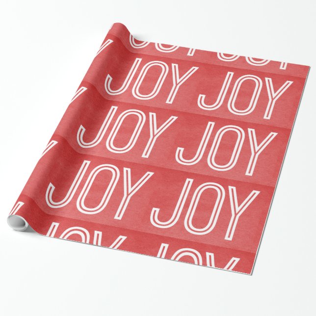 Papel De Regalo Kraft Joy Wrapee Paper, Rojo (Desenrollado)