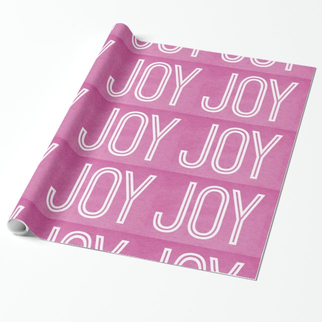 Papel De Regalo Kraft Joy Wrapee Paper, Rosa (Desenrollado)