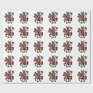 Papel De Regalo Krampus divertido Santa malo de Navidad vaquero oc