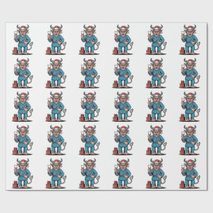 Papel De Regalo Krampus Enfermera Navidad Malvada Xmas