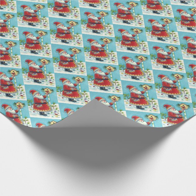 PAPEL DE REGALO KRIS KRINGLE ALIMENTACIÓN DE NIÑOS, NAVIDADES DE B (Esquina)