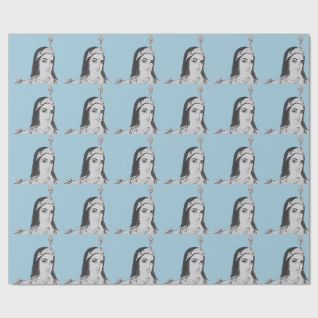 Papel De Regalo Krishna con la flauta (Superficie plana)