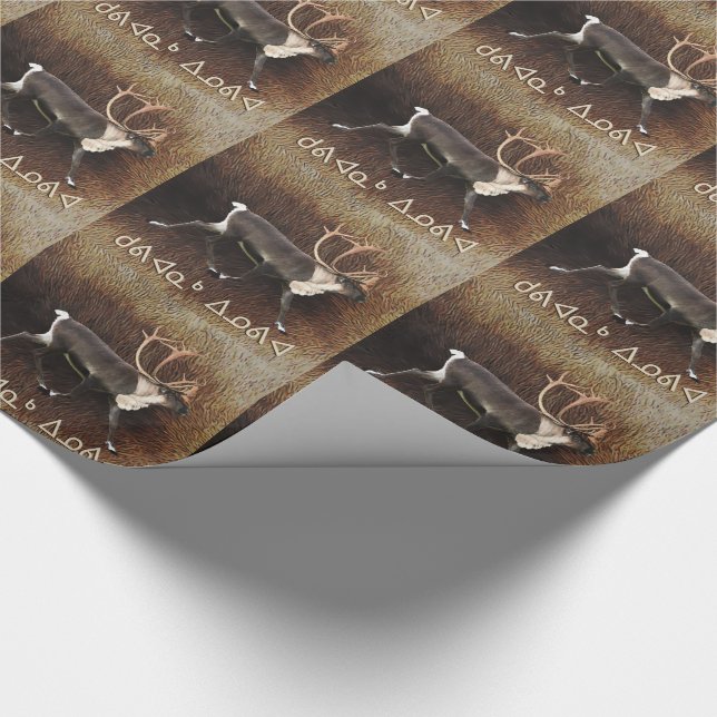 Papel De Regalo Kuvianak Innovia - Bull Caribou (Reno) (Esquina)