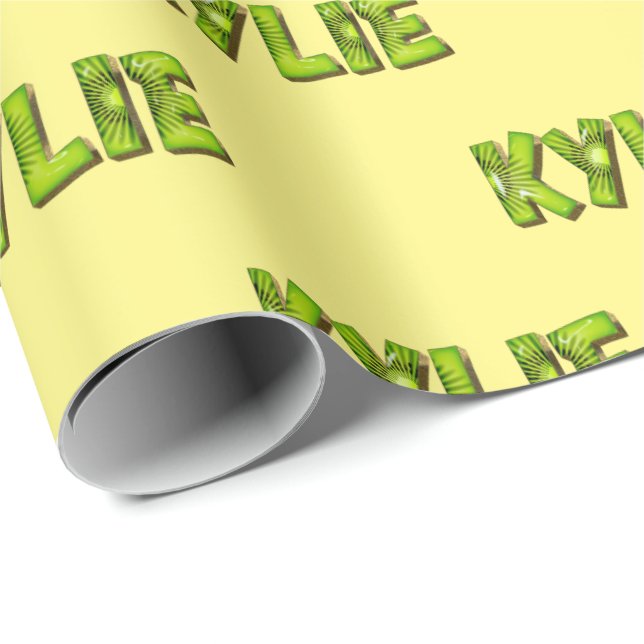 Papel De Regalo Kylie Kiwi Fruit Geschenk papier Geschenkpapier (Esquina del rollo)