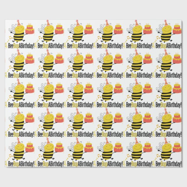 Papel De Regalo La abeja Bop un cumpleaños (Costura)