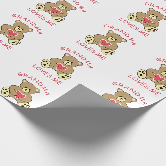 Papel De Regalo La abuela me ama (Esquina)