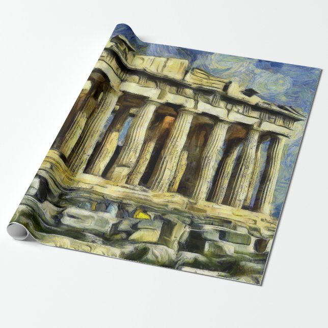 Papel De Regalo La acrópolis en Atenas (Desenrollado)