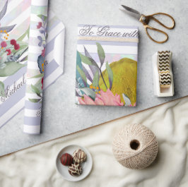 Papel De Regalo La acuarela de amor de Petra texto personalizado a