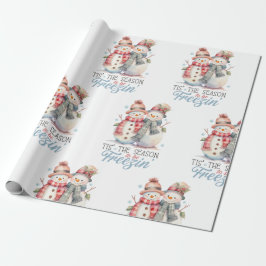 Papel De Regalo La acuarela es la estación de congelación