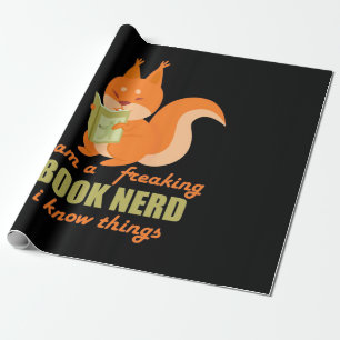 Papel De Regalo La ardilla del nerd del libro