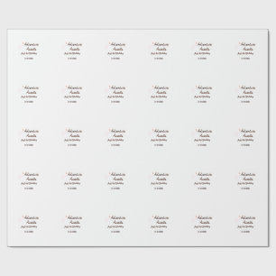 Papel De Regalo La aventura espera planificador de fecha de nombre