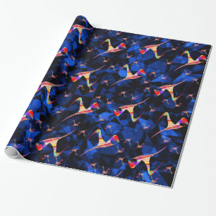 Papel De Regalo La bandada de aves arcoiris en el cielo