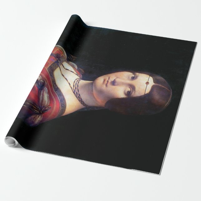 Papel De Regalo La Belle Ferronniere, Leonardo da Vinci (Desenrollado)