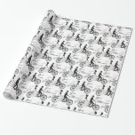 Papel De Regalo La bicicleta recién casada de novia y de Groom<br><div class="desc">Celebremos a una pareja recién casada con este encantador papel de envoltura de temática boda, que incluye a una novia y un novio montando una bicicleta tándem con el texto "Just Married". Ideal para regalos de boda, duchas de novias o celebraciones de compromiso, este exclusivo papel de envoltura le agrega...</div>