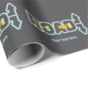 Papel De Regalo La bifurcación en la carretera arte de texto tipog