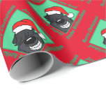 Papel De Regalo La Bouvier navidad<br><div class="desc">Bouvier graciosa la Flandres de cabeza con Weihnachtsgrüßen</div>