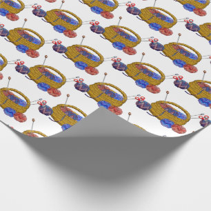 Papel De Regalo La canasta de las agujas de punto Yarn