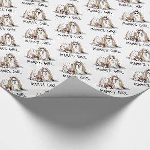 Papel De Regalo La Chica de mamá Shih Tzu (tan blanca como la blan