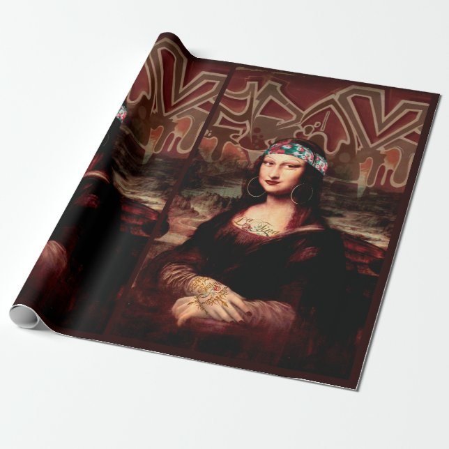 Papel De Regalo La Chola Mona Lisa (Desenrollado)