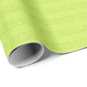 Papel De Regalo "La ciencia es real" regalo negro lime