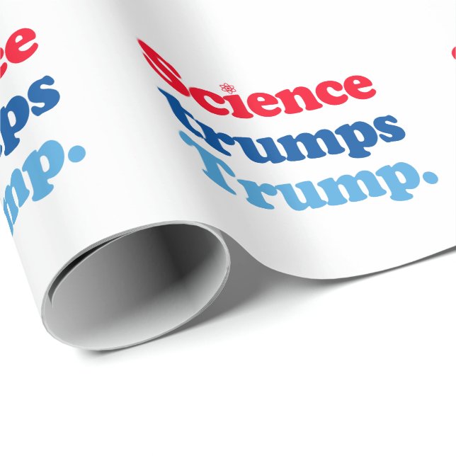 Papel De Regalo La ciencia triunfa sobre Trump (Esquina del rollo)