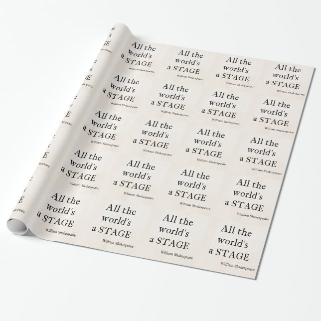 Papel De Regalo La cita de Shakespeare todo el mundo es citas de (Desenrollado)