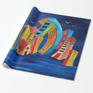 Papel De Regalo La ciudad flotante