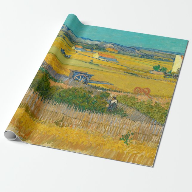 Papel De Regalo La cosecha, 1888, de Vincent van Gogh (Desenrollado)