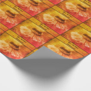 Papel De Regalo La cosecha de flores Zinnia Daisy Personalizada