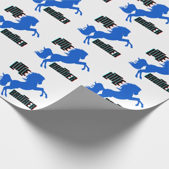 Papel De Regalo La cría del caballo de pequeño hermano (Esquina)