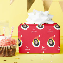 Papel De Regalo La divertida cara de la navidad en España fotográf