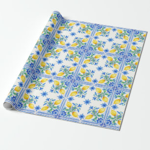 Papel De Regalo La Dolce Vita Costa Amalfi Azulejo De Limón Boda