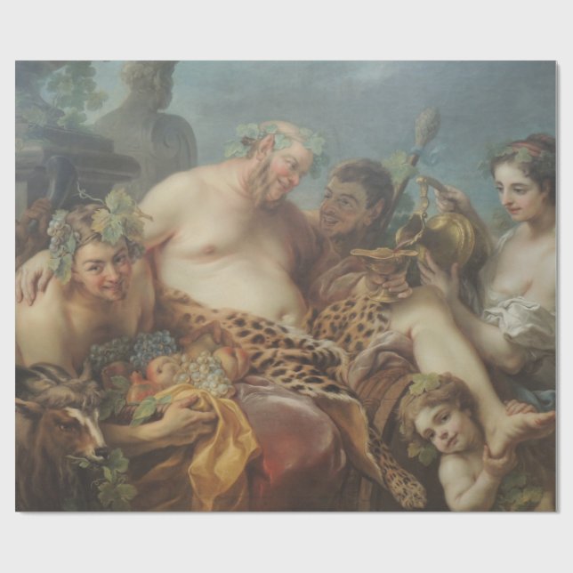 Papel De Regalo La embriaguez de Silenus (por Carle van Loo) (Superficie plana)