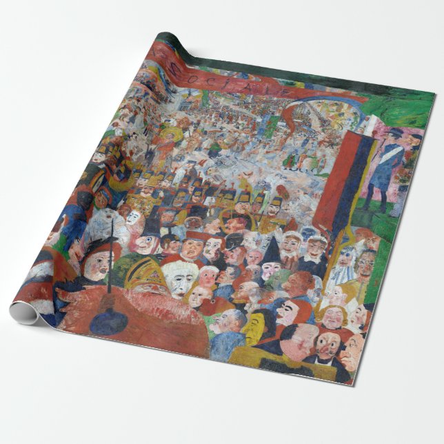 Papel De Regalo La entrada de James Ensor Christ a Bruselas en 188 (Desenrollado)