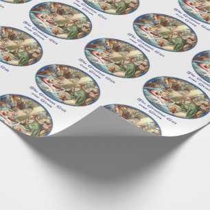 Papel De Regalo La escena de la natividad cristiana