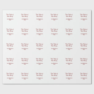 Papel De Regalo La esposa del nombre de la fiesta de soltera de la