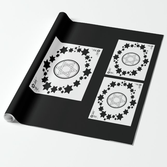 Papel De Regalo La Estrella de David - (Desenrollado)