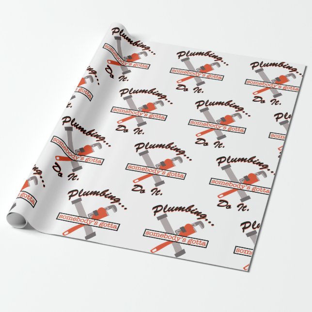 Papel De Regalo La fontanería lo hace (Desenrollado)