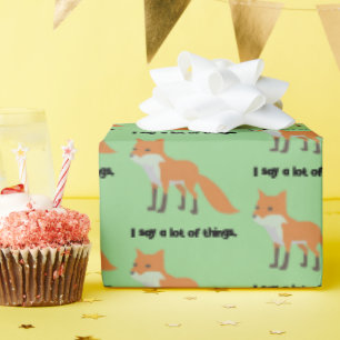 Papel De Regalo La Fox Dice... Divertido diseño de Personalizado d