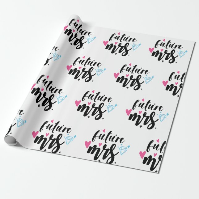 Papel De Regalo La futura señora Bide será Boda, regalo de ducha d (Desenrollado)