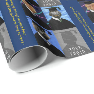 Papel De Regalo La graduación divertida Monkeys enhorabuena de