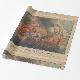 Papel De Regalo La Gran Lucha En Charleston En La Guerra Civil De