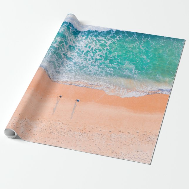 Papel De Regalo La hermosa playa del mar (Desenrollado)