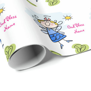 Papel De Regalo La hija pequeña Angel personalizada