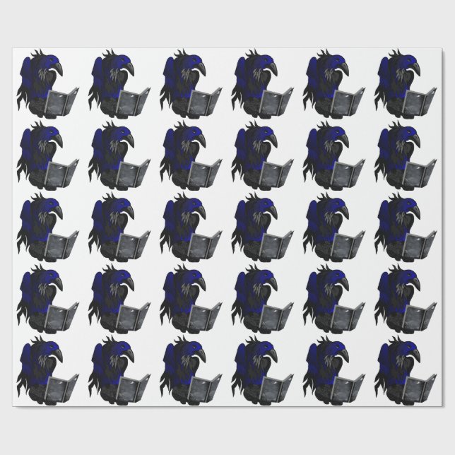 Papel De Regalo La historia del arte popular gótico de un cuervo (Superficie plana)