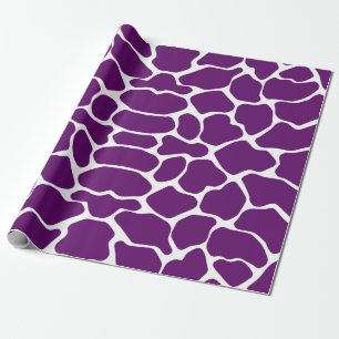 Papel De Regalo La jirafa africana violeta de Safari